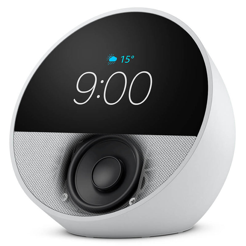 Echo Spot com Alexa - Despertador inteligente com som vibrante - Cor Branca