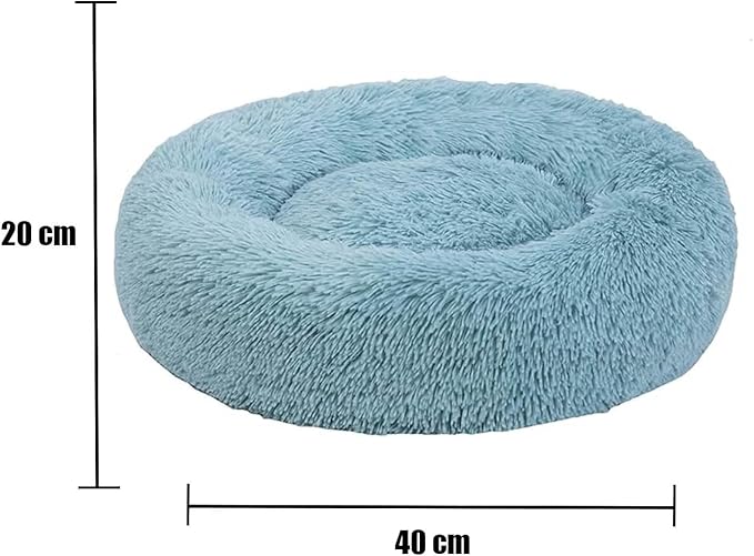 Cama Pet pelucia - anti derrapante - Azul/Cinza/Roxo