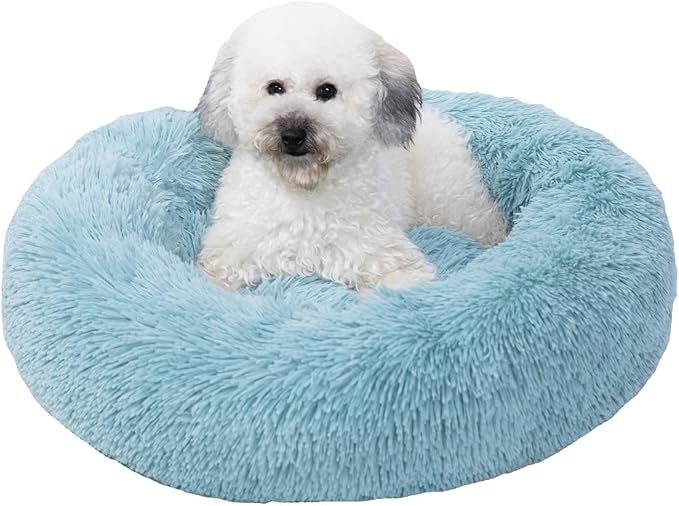 Cama Pet pelucia - anti derrapante - Azul/Cinza/Roxo