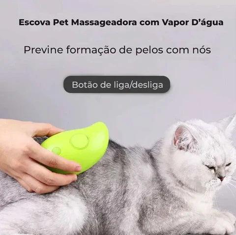 Escova a Vapor Recarregável para Gatos e Cães - World produtos