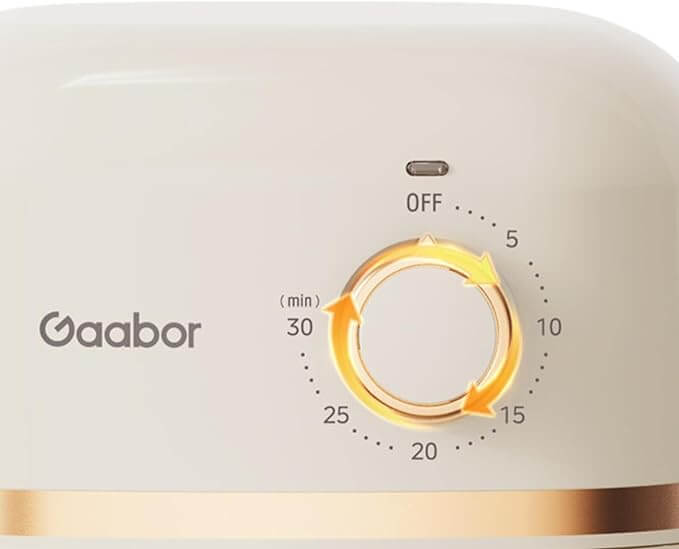 Gaabor Mini Air Fryer - Fritadeira Elétrica Sem Óleo - 1.4L Individual - Off-white e Rose gold