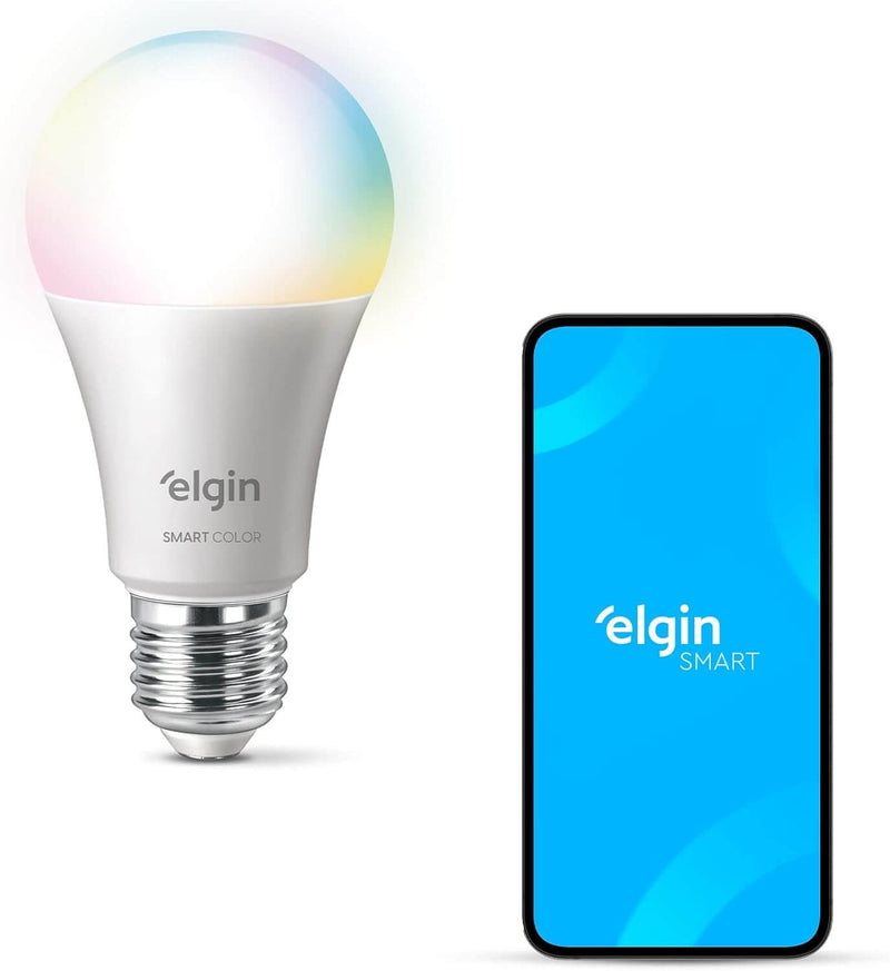 Lâmpada Inteligente Smart Color - Elgin - RGB - Wifi - Compatível com Alexa e Google Home