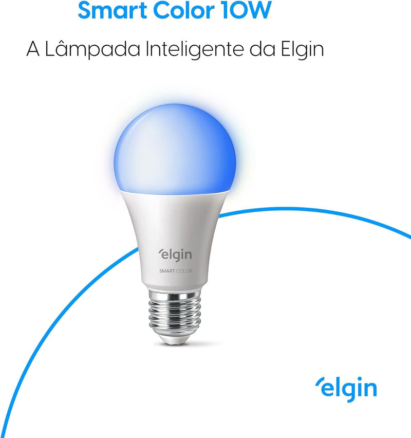 Lâmpada Inteligente Smart Color - Elgin - RGB - Wifi - Compatível com Alexa e Google Home