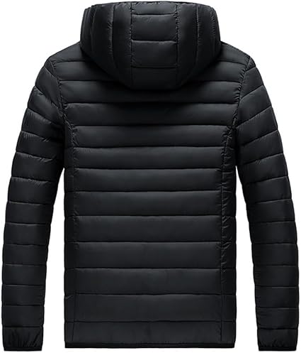 Jaqueta puffer masculina - impermeável - Preta