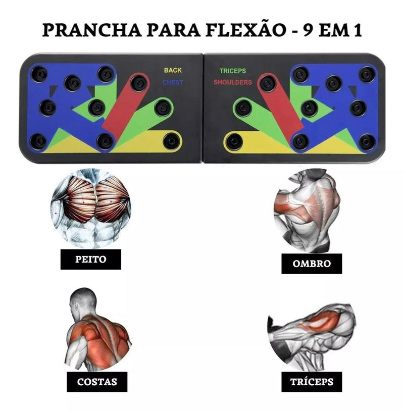 Prancha Para Flexão Multifuncional Treino De Resistência - World produtos